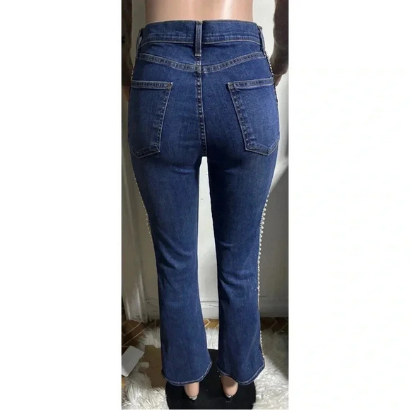 RAMY BROOK NEW YORK Women’s Cropped Pearl Jeans Made in U.S.A - Picture 7 of 16